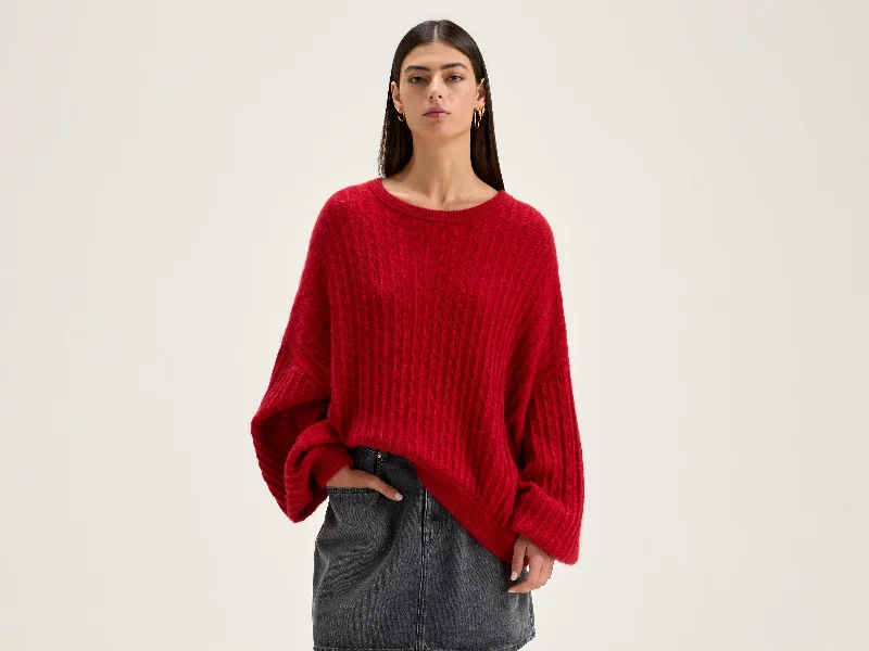 Dukas cropped sweater (242 / W / ECARLATE)