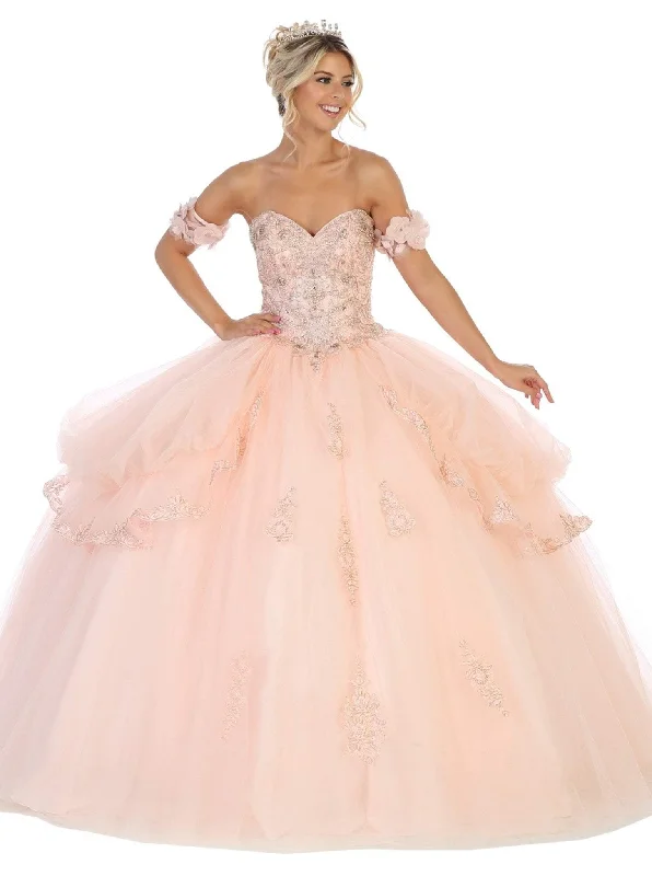 May Queen - LK120 Jeweled Sweetheart Bodice Ballgown